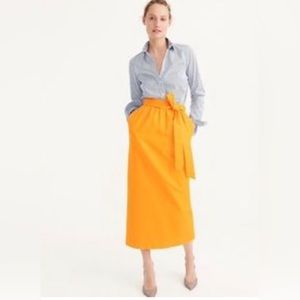 J. Crew Tie Waist Faille Skirt